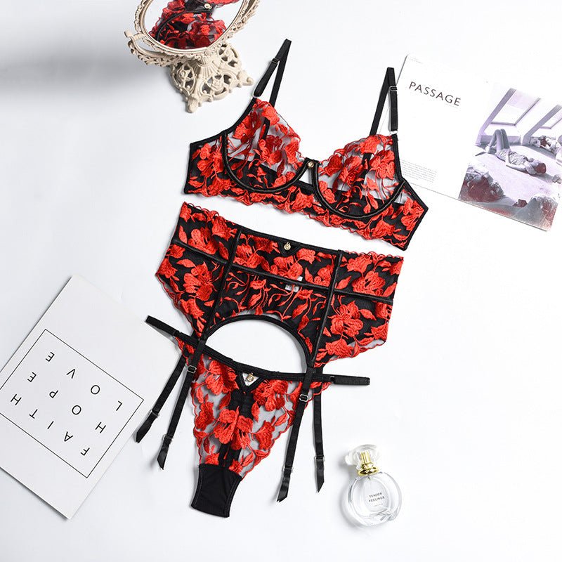 Harlot Red and Black Set - Ruby Lace Co.