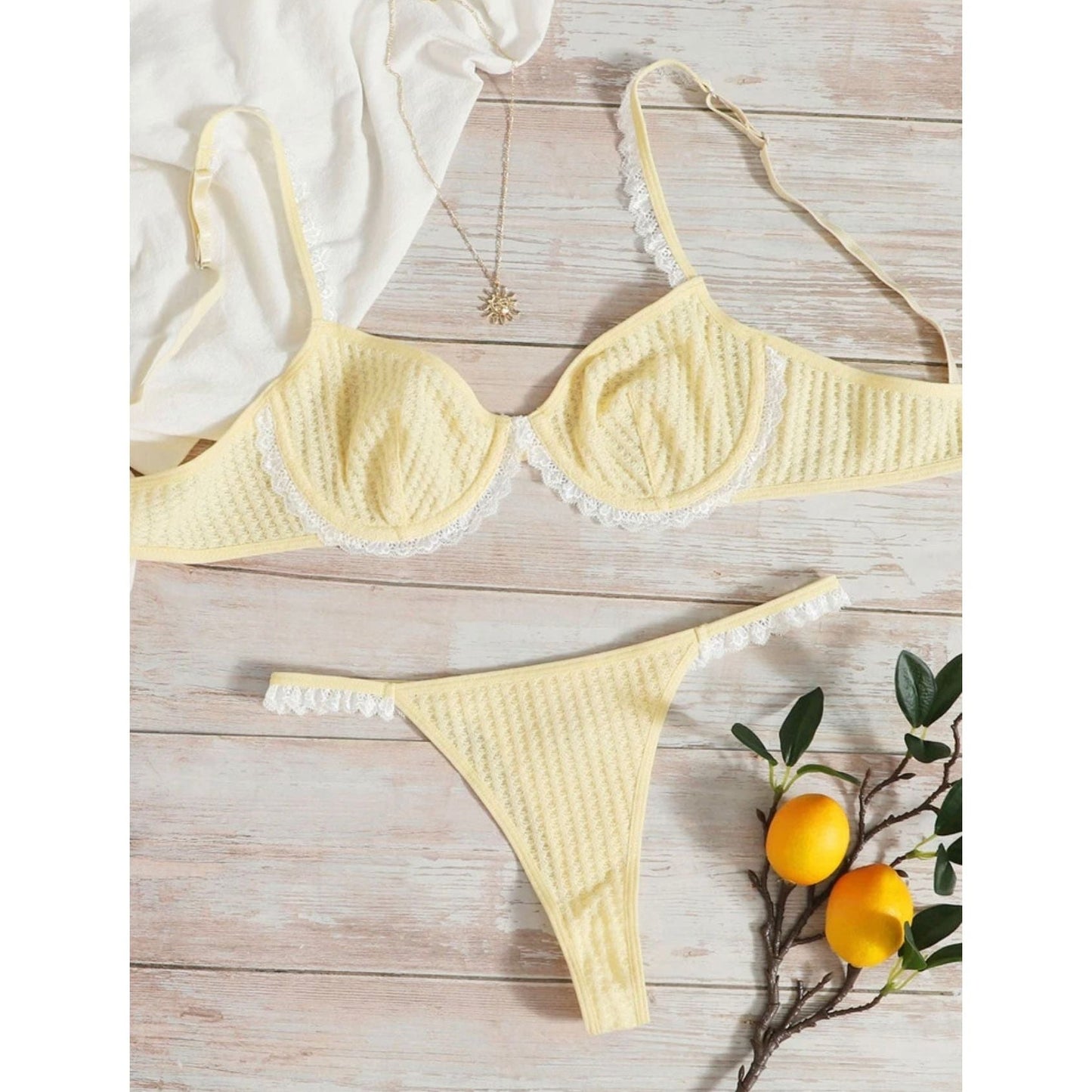 Hello Gorgeous Yellow Set - Ruby Lace Co.