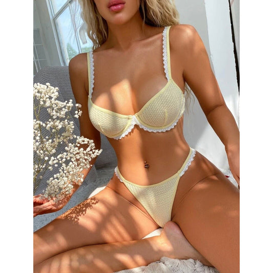 Hello Gorgeous Yellow Set - Ruby Lace Co.