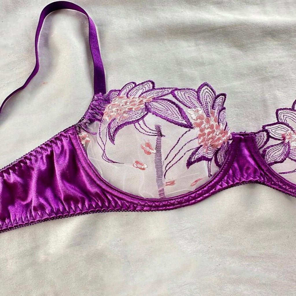 Purple Is My Fav Satin Set - Ruby Lace Co.