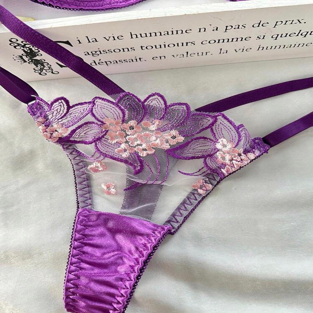 Purple Is My Fav Satin Set - Ruby Lace Co.