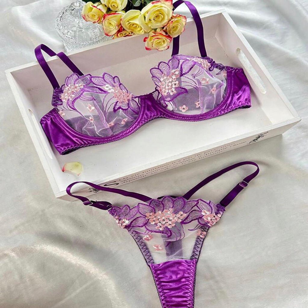 Purple Is My Fav Satin Set - Ruby Lace Co.