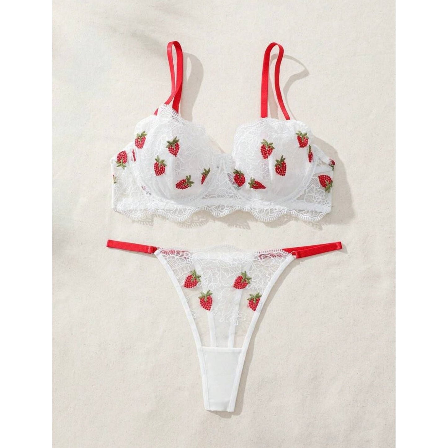 Strawberry Baby Set - Ruby Lace Co.