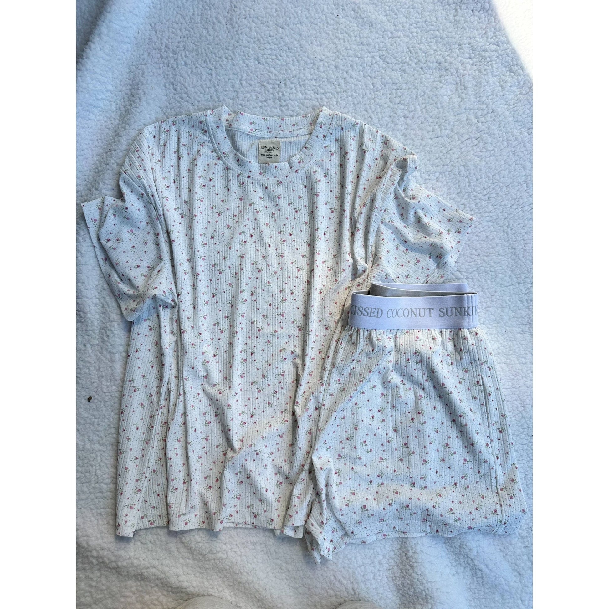 Sunkissed Coconut Lounge Top & Bottoms (Sold Individually) - Ruby Lace Co.