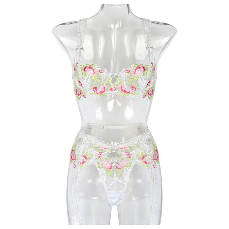 Underneath It All White Floral Set - Ruby Lace Co.