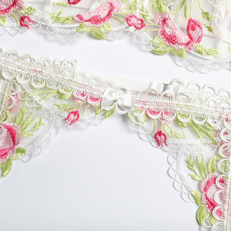 Underneath It All White Floral Set - Ruby Lace Co.