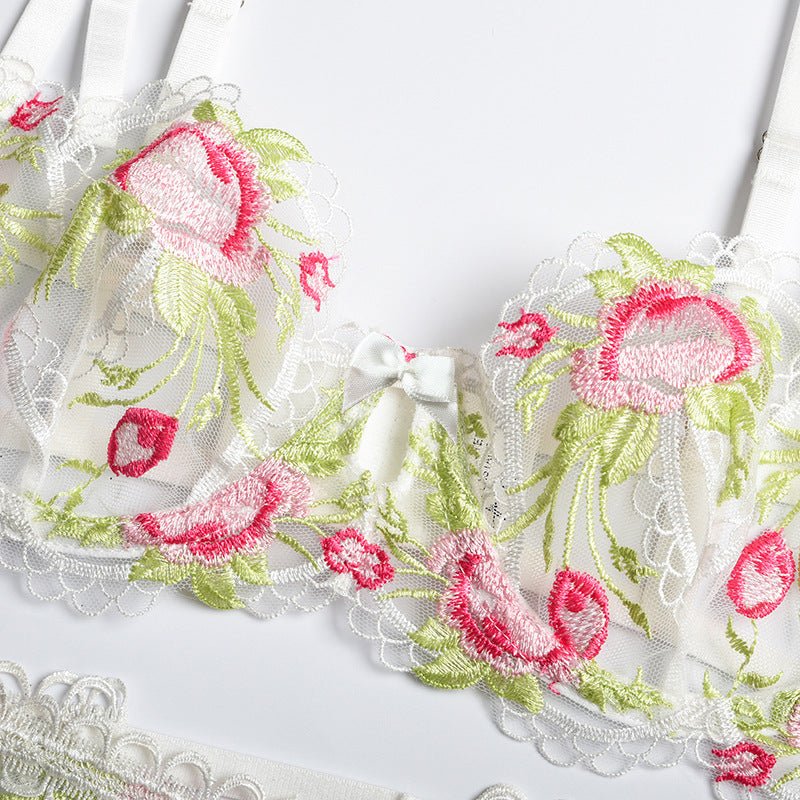 Underneath It All White Floral Set - Ruby Lace Co.